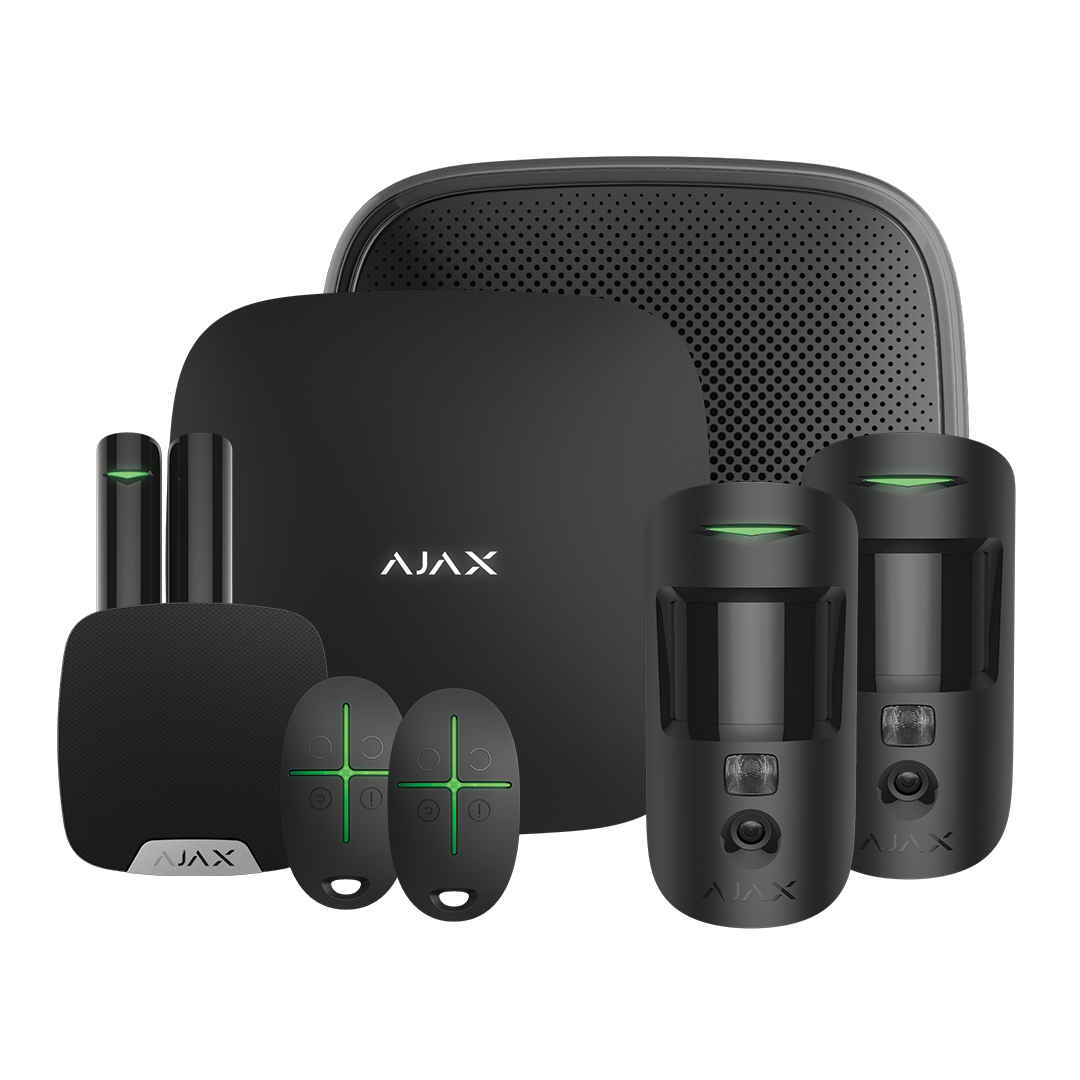 Kit de alarma Ajax en color negro