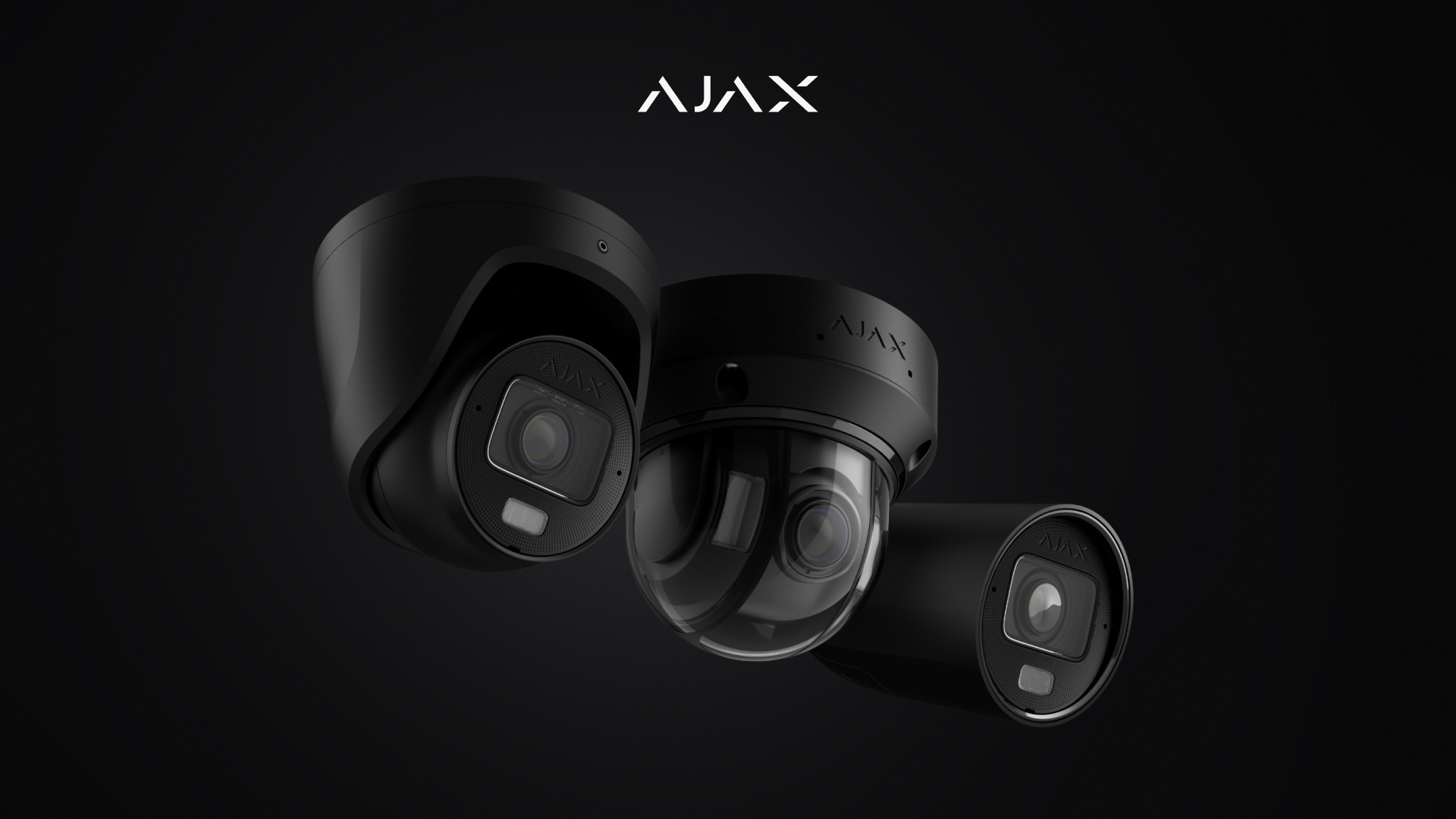 Cámaras de videovigilancia Ajax en color negro